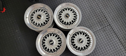 Complete BBS RS 5x112 Wheel Tire Combo with Center Caps and Hardware 16x8 16x10 Staggered Wheels Tires Adapters Bolts for R129