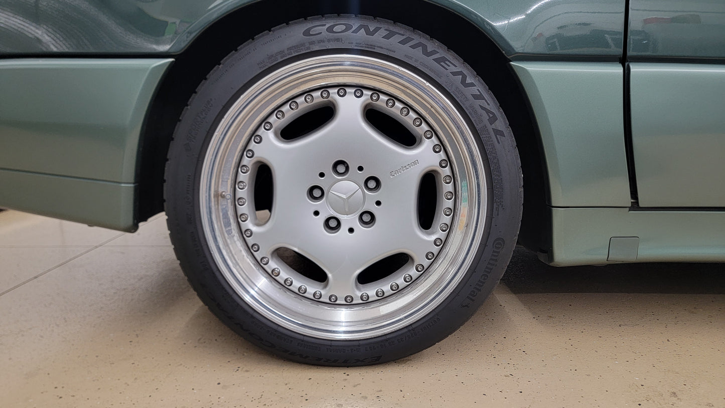 Complete Rare Carlsson 6/3 Wheels 18" 3-Piece With Tires Hardware Package fits Mercedes Benz R129 (1989-2002) All Models