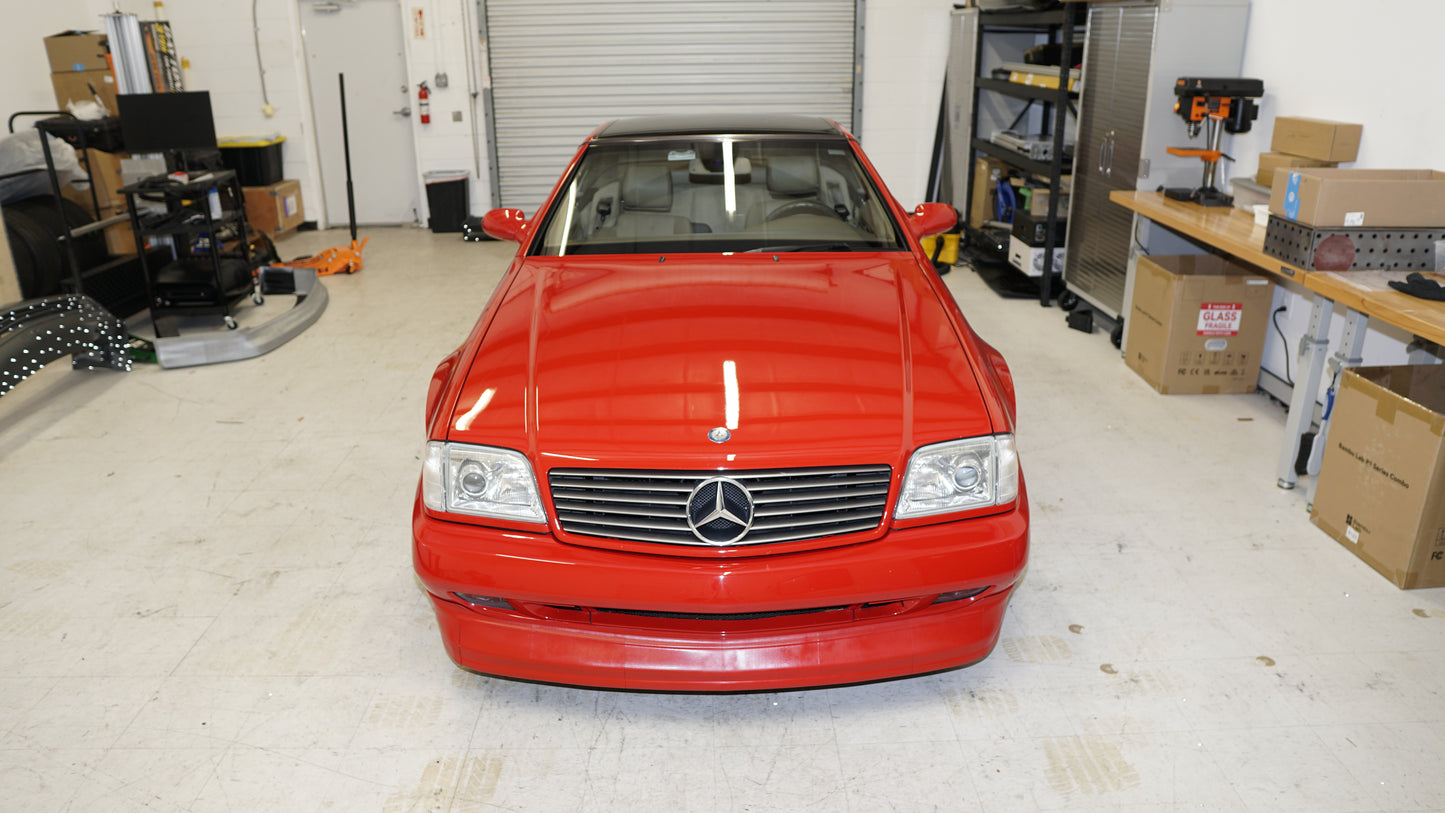 MR129 - FLS Type-B Front Sport Lip Spoiler R129 Mercedes 1996-2002 Bumper Chin Spoiler (STL file for 3D printing)