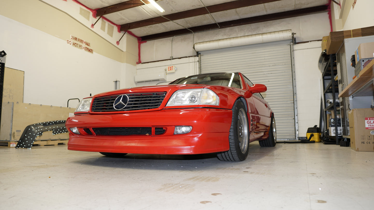 MR129 - FLS Type-B Front Sport Lip Spoiler R129 Mercedes 1996-2002 Bumper Chin Spoiler (STL file for 3D printing)