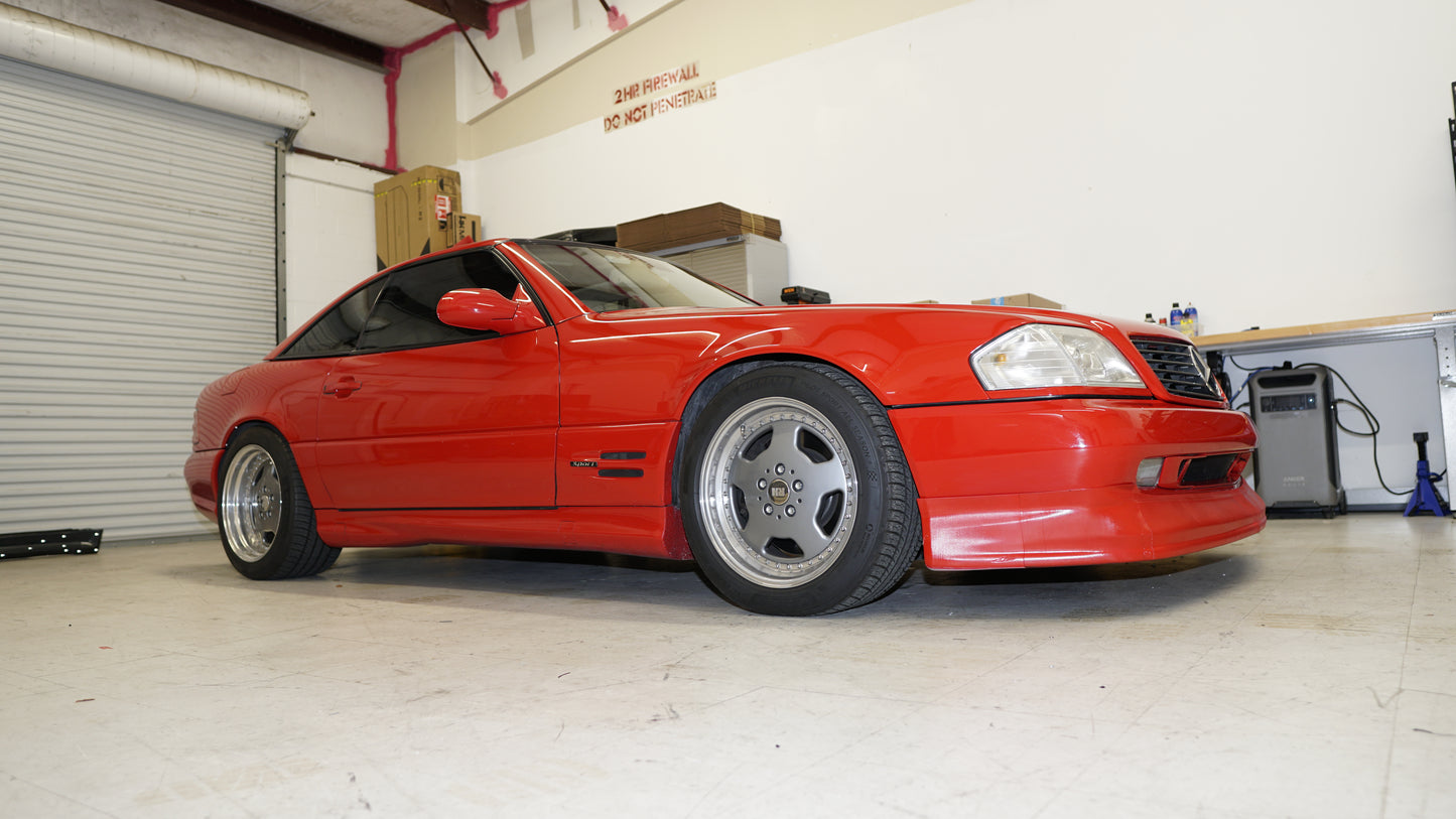 MR129 - FLS Type-B Front Sport Lip Spoiler R129 Mercedes 1996-2002 Bumper Chin Spoiler (STL file for 3D printing)