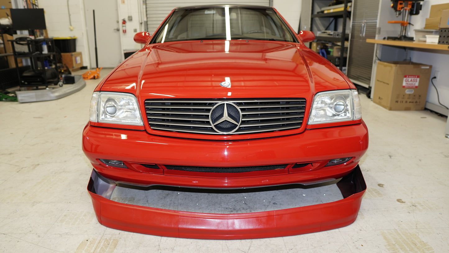 MR129 - FLS Type-B Front Sport Lip Spoiler R129 Mercedes 1996-2002 Bumper Chin Spoiler (STL file for 3D printing)